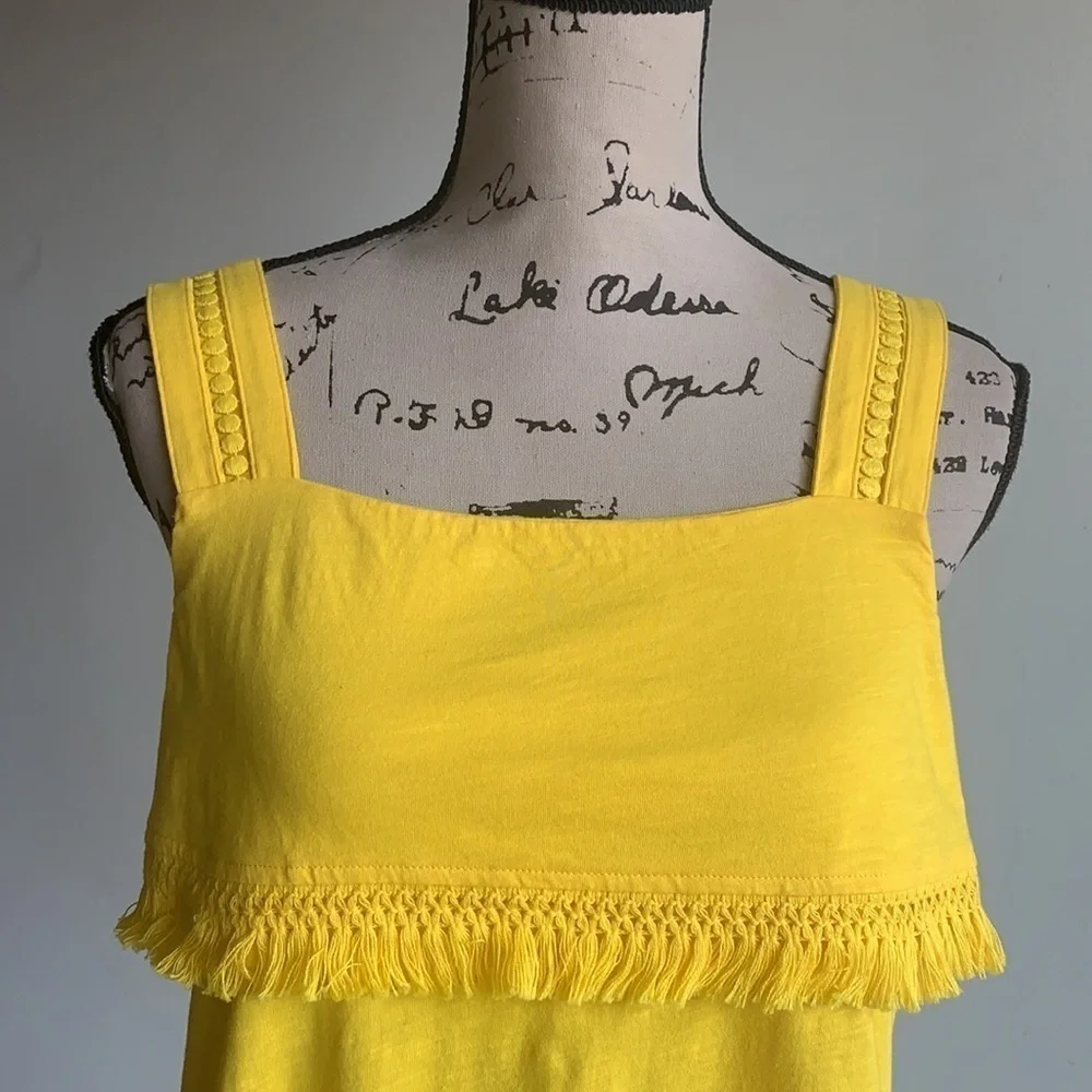 J. Crew. Fringe Warm Sun Tank Top Size XS NWT